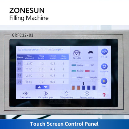 ZONESUN ZS-XYZ4A Máquina de llenado de líquidos de pequeño volumen con bomba peristáltica de 4 boquillas 