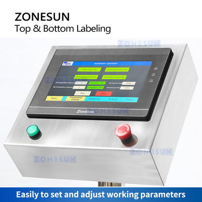 ZONESUN ZS-TB602 Automatic Top & Bottom Flat Surface Labeling Machine