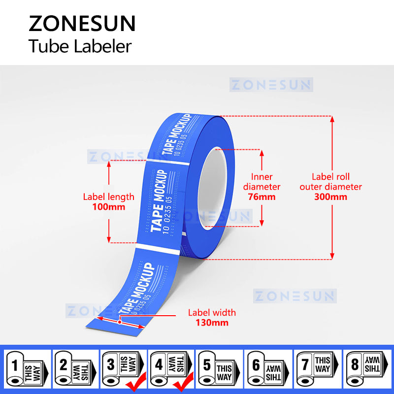 ZONESUN ZS-TB801D Semi Automatic Round Bottle Labeling Machine