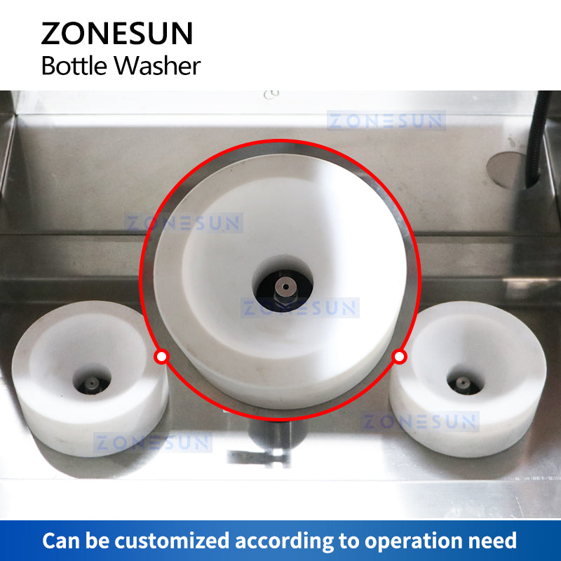 ZONESUN ZS-WB2S Semi Automatic Double Head Bottle Cleaning Machine