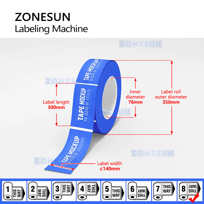 ZONESUN ZS-TB150 Automatic Round Bottle Labeling Machine