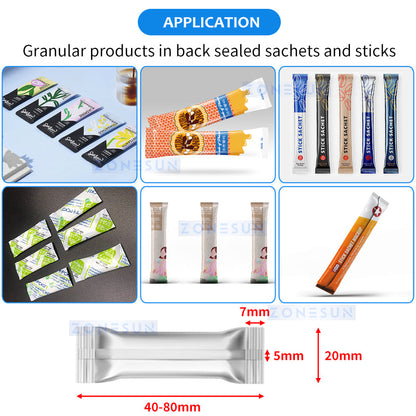 ZONESUN ZS-FSL12 Automatic VFFS 12 Lanes Granule Filling Sealing Machine