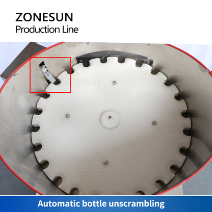 ZONESUN ZS-FAL180Z2 2 Nozzles Magnetic Pump Liquid Filling Capping Round Bottle Labeling  Production Line