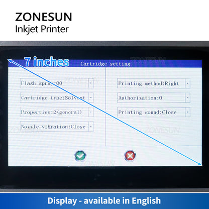 Máquina codificadora de fecha de inyección de tinta de sobremesa ZONESUN ZS-TIP127 