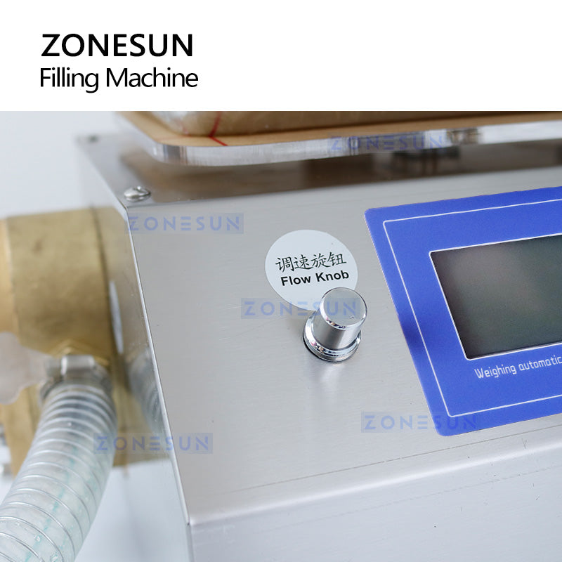 ZONESUN ZS-GPGT1C Semi-automatic Gear Pump Paste Weighing And Filling Machine