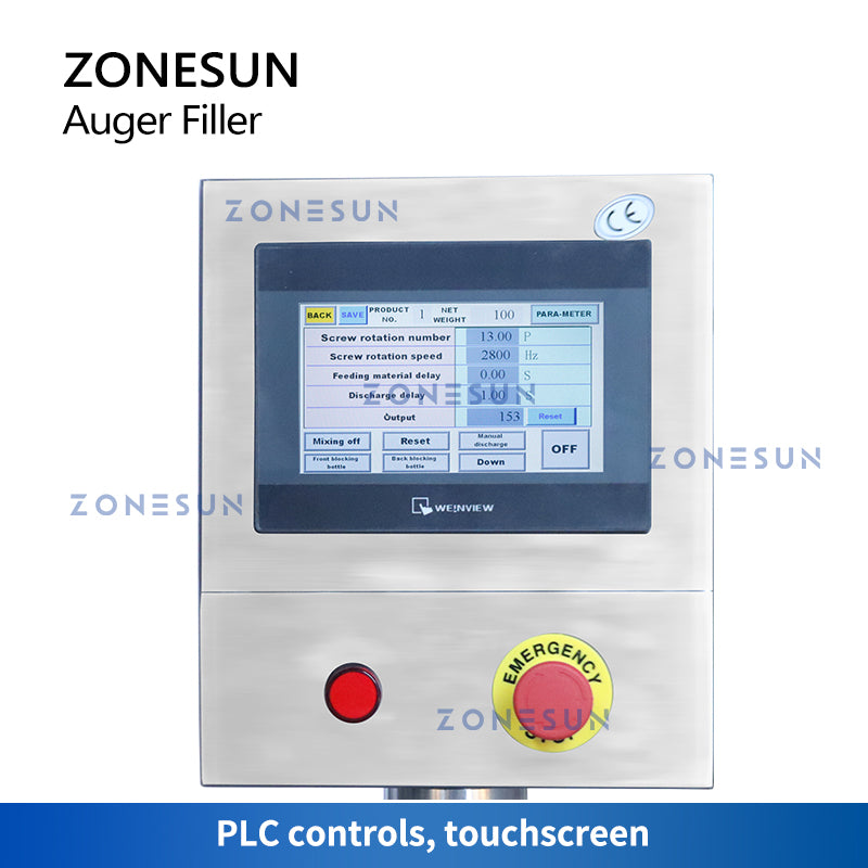 ZONESUN ZS-FM5A Servomotor Máquina automática de llenado de alimentación de polvo con barrena 