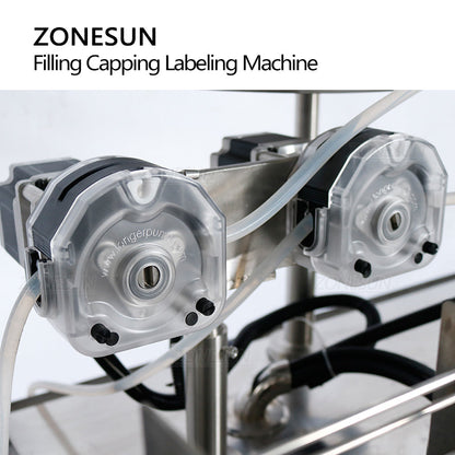 ZONESUN ZS-FAL180Z3 Full-automatic Peristaltic Pump Liquid Filling Capping Labeling Production Line