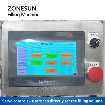 ZONESUN ZS-YT6T-6PX Macchina riempitrice per pasta con servomotore a 6 ugelli con pompa di alimentazione