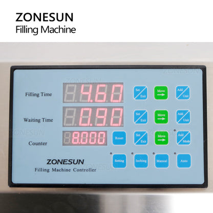 ZONESUN ZS-DTGT900P Automatic Rotor Pump Paste/Viscous Liquid Filling Machine With Hopper