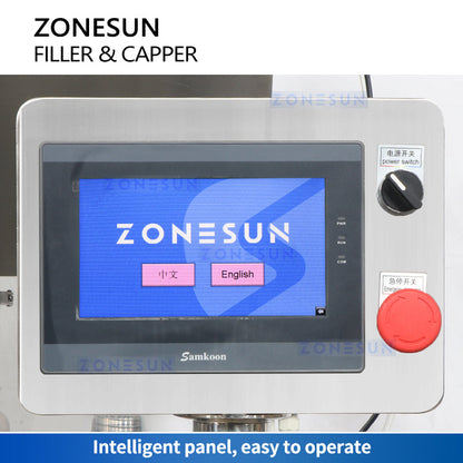 ZONESUN ZS-FAL180B4 Automatic Paste Bottle Filling Cap Pressing Production Line