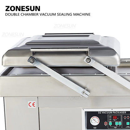 ZONESUN Automatic Double Chamber Vacuum Sealing Machine With Date Coder