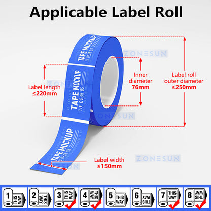 ZONESUN ZS-TB4 Manual Flat Surface Labeling Machine