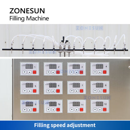 ZONESUN ZS-MPYT12P Semi Automatic Magnetic Pump Liquid Filling Machine