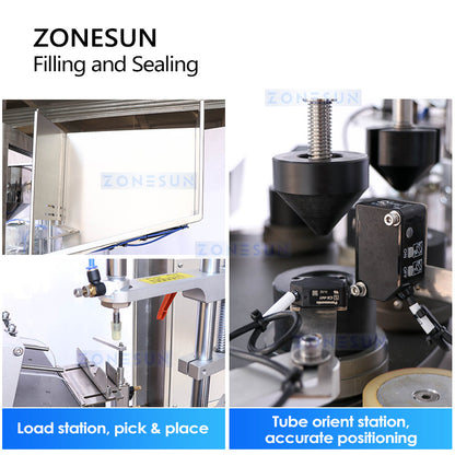 ZONESUN ZS-FS009U Automatic Soft Tube Paste Filling Ultrasonic Sealing Machine