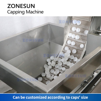 ZONESUN ZS-XG440T2 Automatic Metal Twist Off Feeding Capping Machine