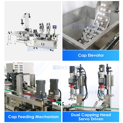 ZONESUN ZS-FAL180B5 Automatic Meat Sauce Paste Filling Capping Production Line