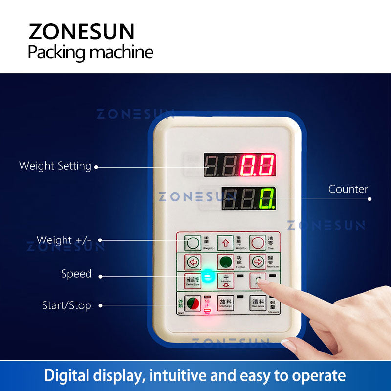 ZONESUN ZS-GWF Semi-automatic Granule Powder Filling Weighing Machine