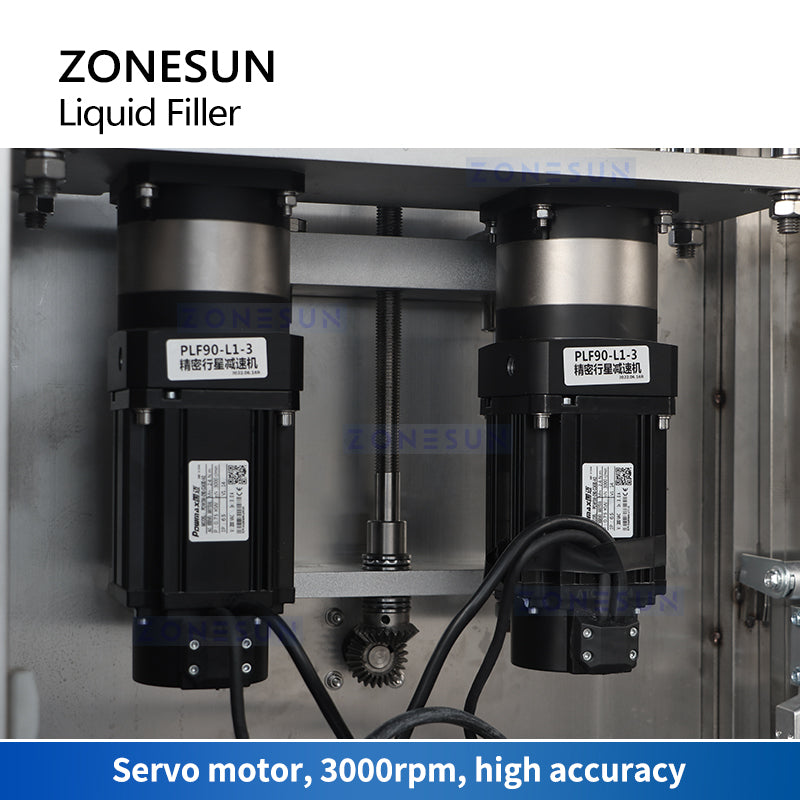 ZONESUN ZS-GTRP2 Máquina semiautomática de llenado de líquidos gruesos con bomba de rotor de 2 boquillas