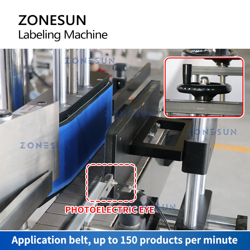 Máquina etiquetadora automática de botellas redondas envolventes ZONESUN ZS-TB200R 