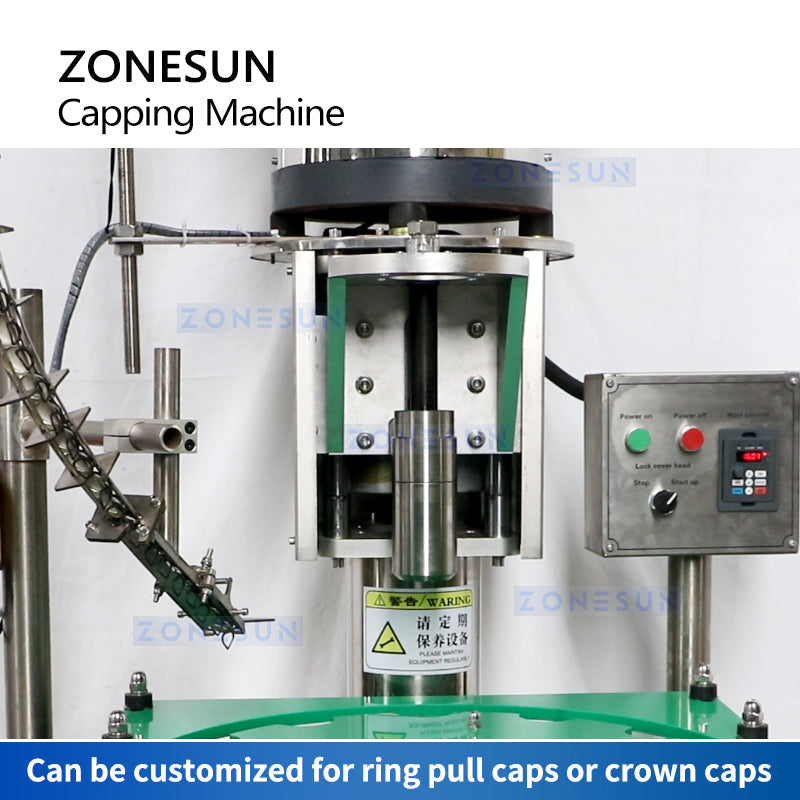 ZONESUN ZS-XG440L Automatic Ring Pull Crown Capping Machine