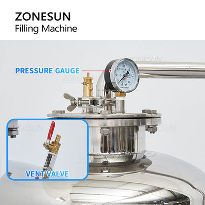 ZONESUN ZS-CF4 Carbonated Soda Oxygen Drinks Filler Liquid Filling Machine