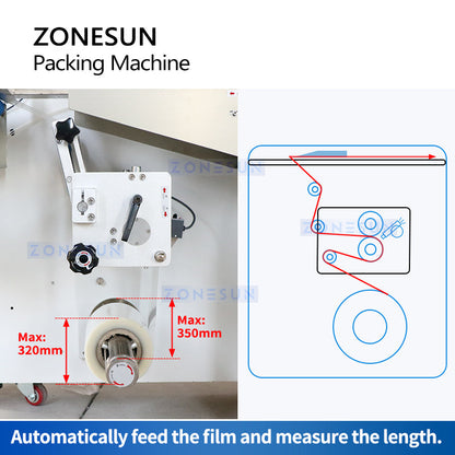 ZONESUN ZS-ZB350X Horizontal Flow Wrapping Machine