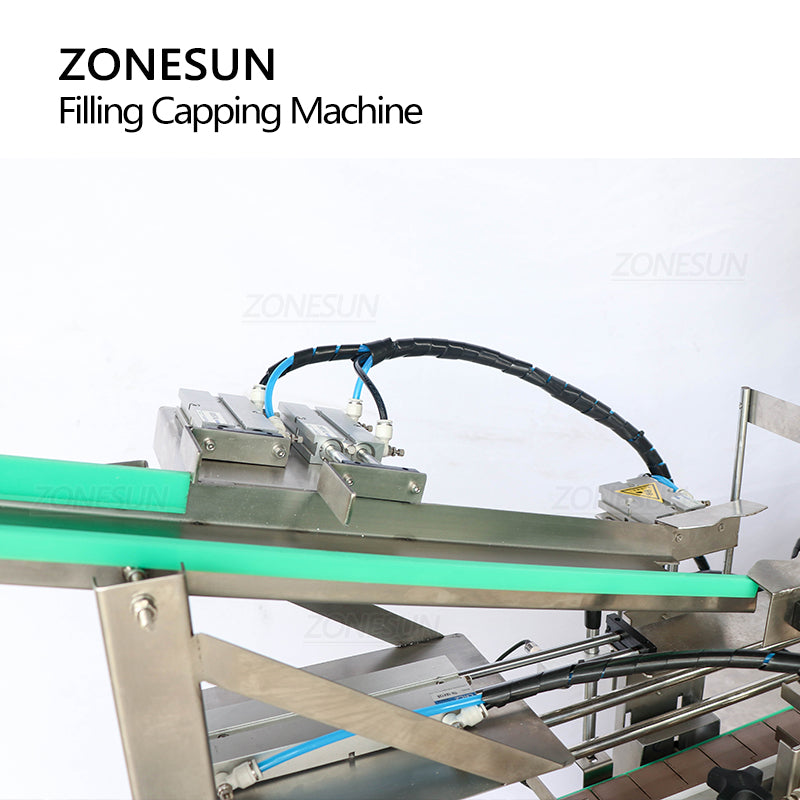 ZONESUN ZS-FAL180A9 Customized 4 Nozzles Paste Liquid Filling and Irregular Bottle Caps Capping Machine Production Line