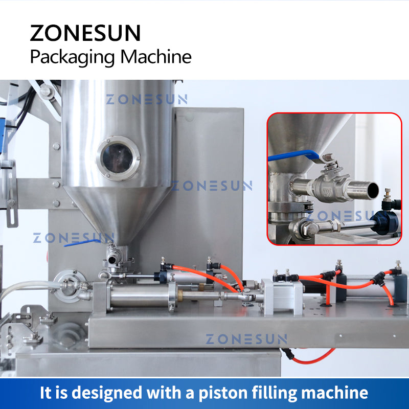 ZONESUN ZS-S100 Automatic Paste Filling Sealing Machine With Date Printer