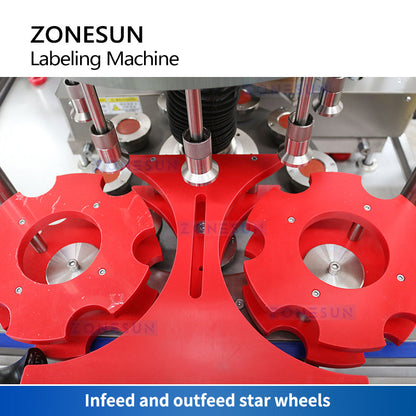 ZONESUN ZS-GTB12 Automatic Hot Melt Glue Round Bottle Labeling Machine