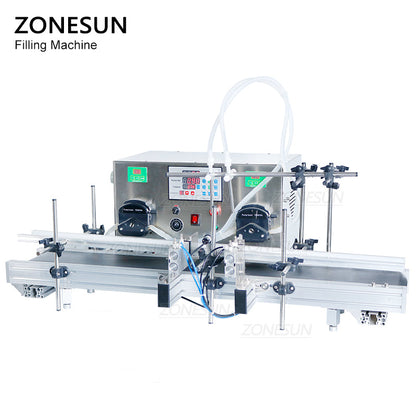 ZONESUN ZS-DTPP-2 Automatic 2 Heads Peristaltic Pump Liquid Filling Machine