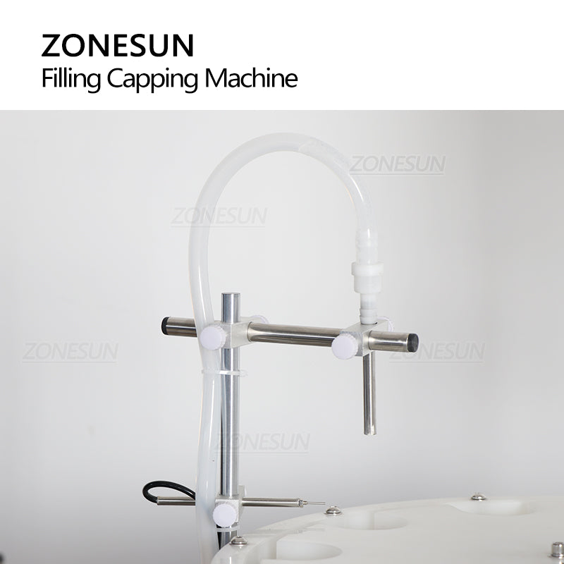 ZONESUN ZS-AFC1S Automatic Magnetic Pump Liquid Filling And Capping Machine with Turntable Conveyor