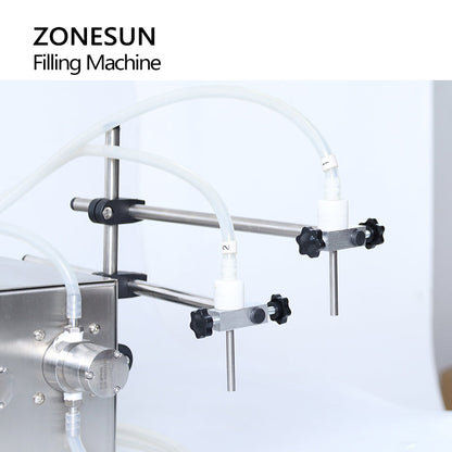 ZONESUN ZS-MPZ2 Máquina de llenado de líquidos con bomba magnética semiautomática de 2 boquillas 