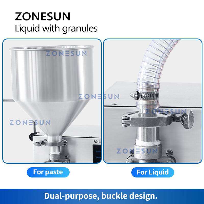 ZONESUN ZS-RXB1 Dual-use Flexible Impeller Pump Particulate Liquid Paste Filling Machine