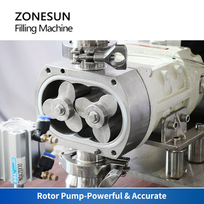 ZONESUN ZS-VTRP1A 50-1500ml servomotor bomba de rotor pasta/máquina de llenado de líquidos viscosos 