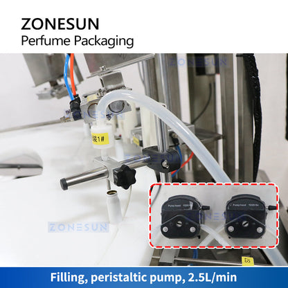 ZONESUN ZS-AFC21 Tappatrice di riempimento di liquidi con pompa peristaltica automatica per profumo 