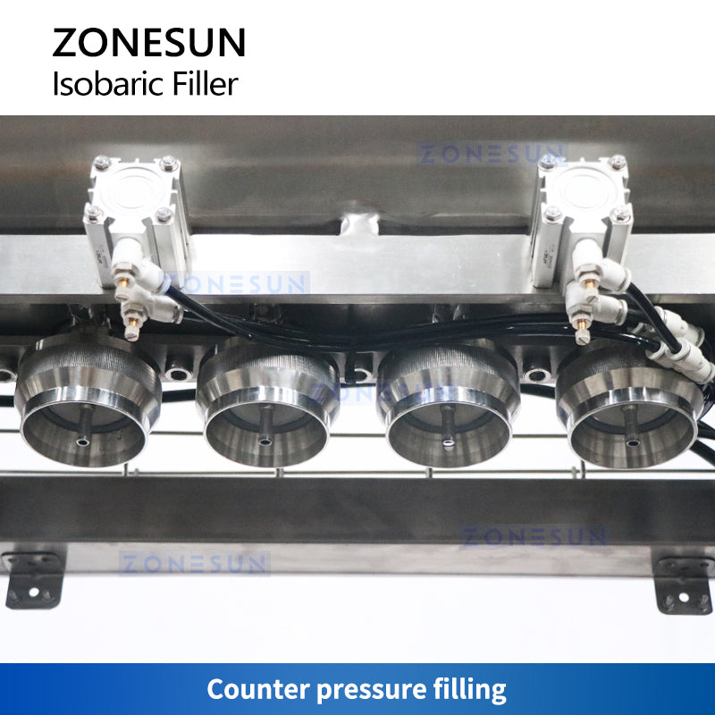 ZONESUN ZS-CF4A Semi-automatic Carbonated Drinks Liquid Mixing and Filling Machine