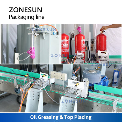 ZONESUN ZS-FE1 Linea di produzione automatica di etichettatura e riempimento di estintori 