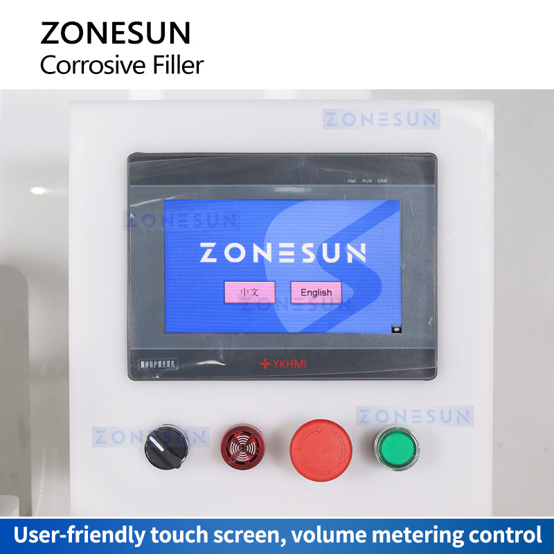 ZONESUN ZS-YTCR4A Máquina automática de llenado de líquidos contra corrosión de 4 boquillas 