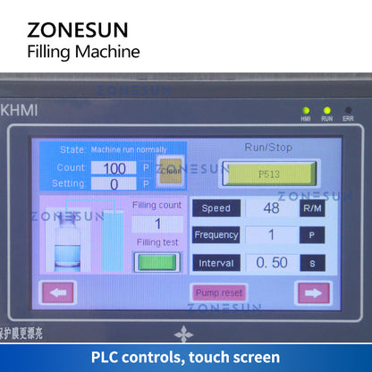 ZONESUN ZS-CPYT1S Single Nozzle Ceramic Pump Liquid Filling Machine