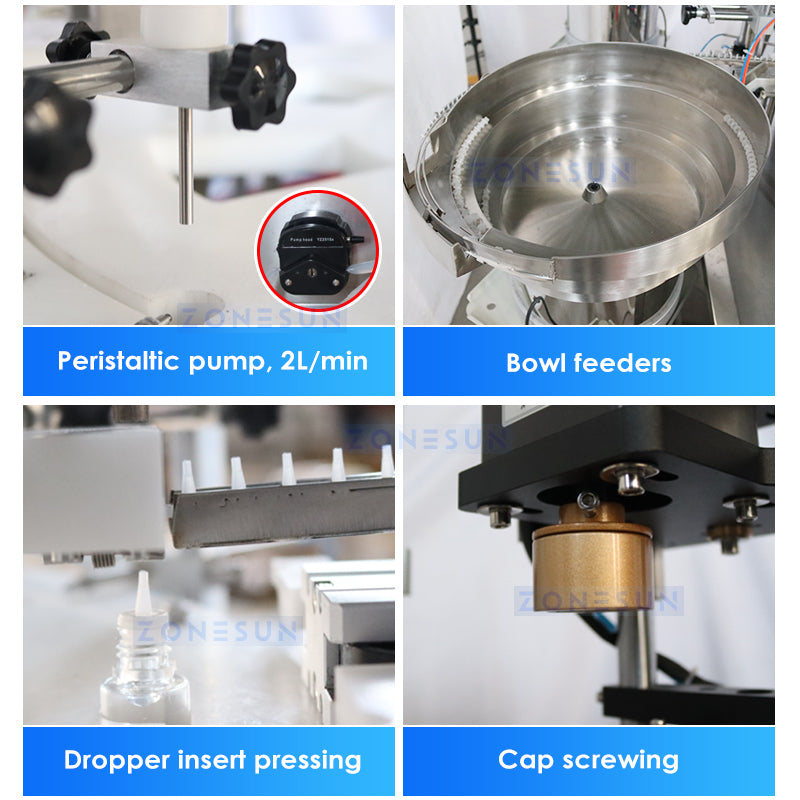 ZONESUN ZS-FAL180B1 Línea automática de producción de envases de cartón, etiquetado, llenado y tapado de líquidos 