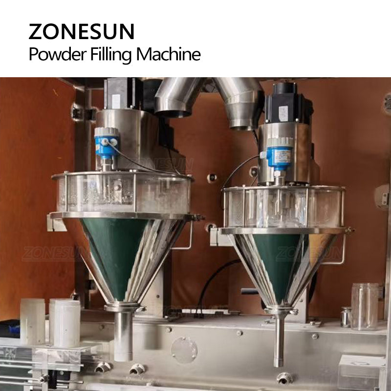 ZONESUN Automatic 2 Nozzles Powder Filling Machine