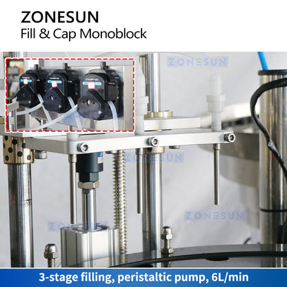 ZONESUN ZS-AFC28 Automatic High Speed Bottle Liquid Filling Capping Machine