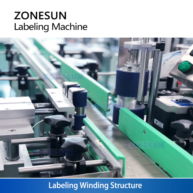 ZONESUN ZS-TB120 Automatic Round Bottle Neck and Body Labeling Machine