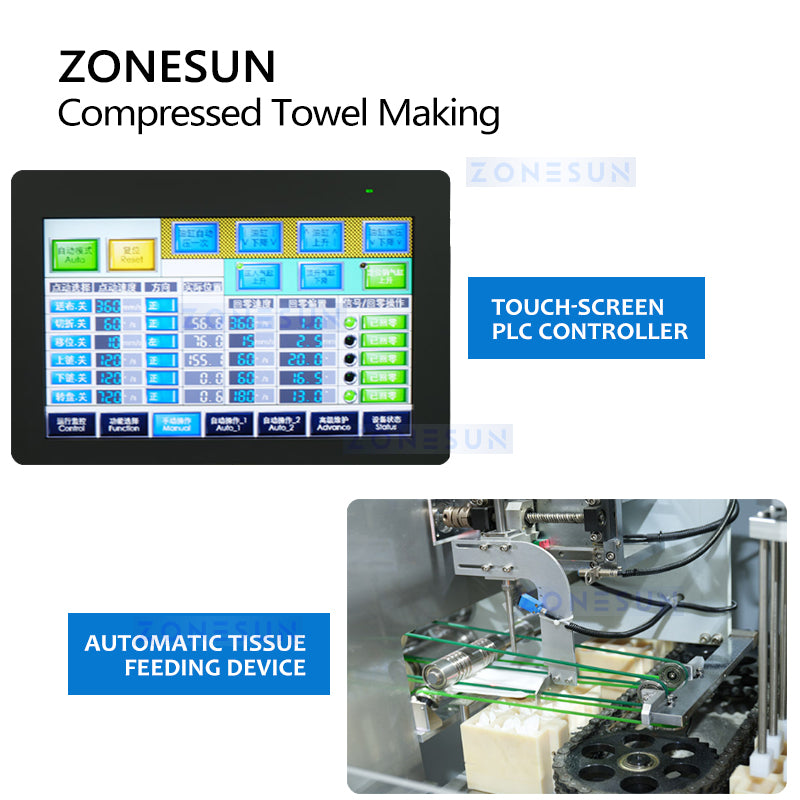 ZONESUN ZS-HAN9800 Automatic Compressed Towel Making Machine