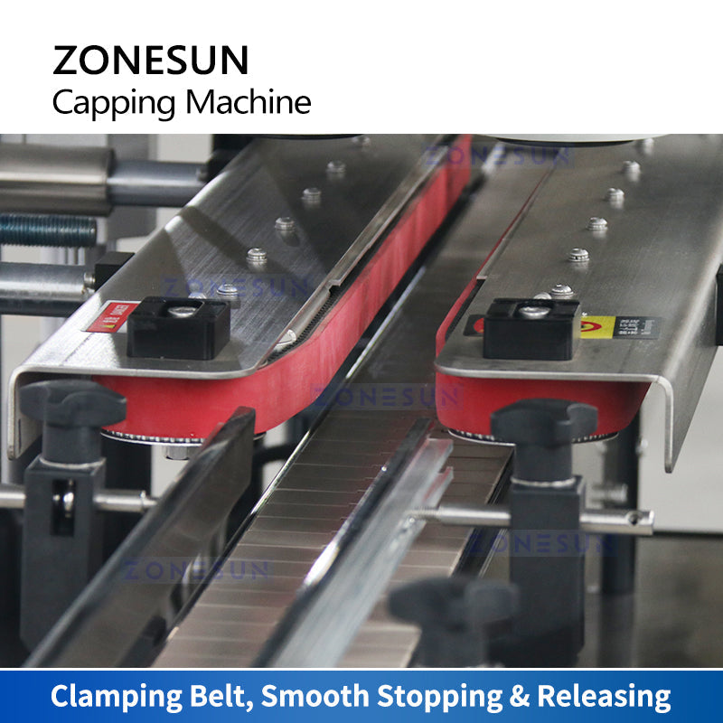 ZONESUN ZS-XG440T Servo Motor  Capping Machine with Cap Elevator