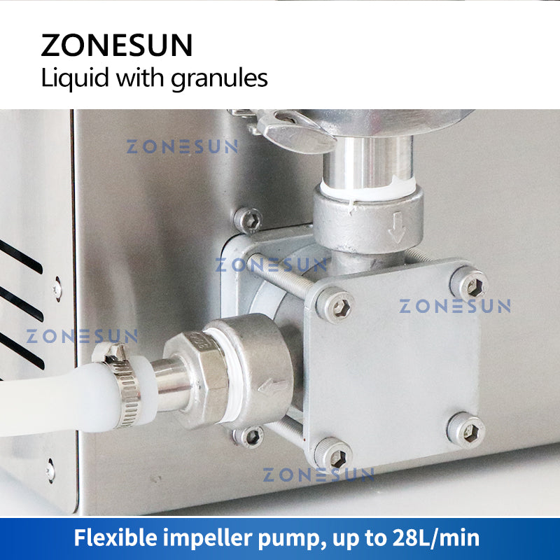 ZONESUN ZS-RXB1 Dual-use Flexible Impeller Pump Particulate Liquid Paste Filling Machine