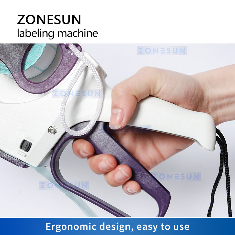 ZONESUN Manual Flat Surface Price Tag Labeling Machine