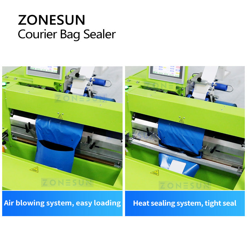 ZONESUN ZS-TB103 Automatic Courier Bag Labeling Sealing Machine