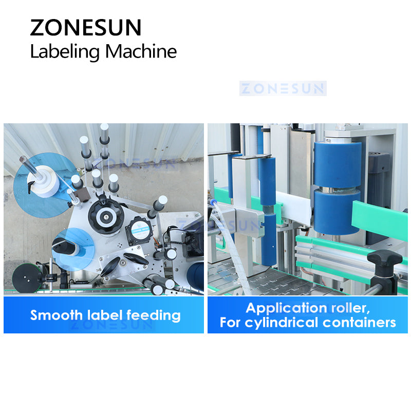 ZONESUN ZS-TB400 Automatic Round Bottle Big Cylindrical Containers Wrap Around Labeling Machine