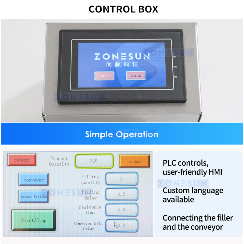 ZONESUN ZS-DTYT160A2 Automatic Filling Machine Liquid Bottle Filler